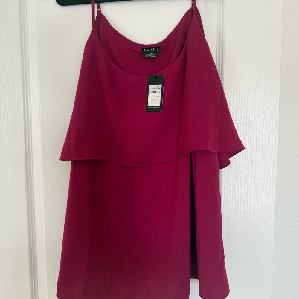 City Chic Raspberry Cami Top